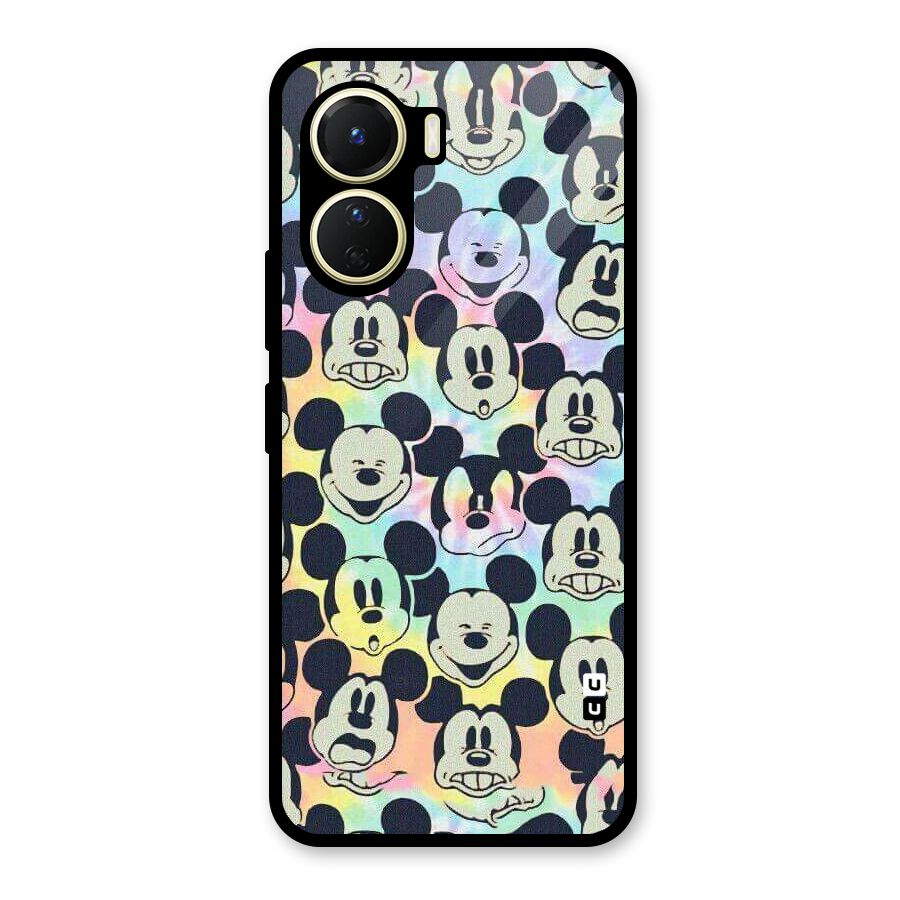 Fun Rainbow Faces Glass Back Case for Vivo Y16