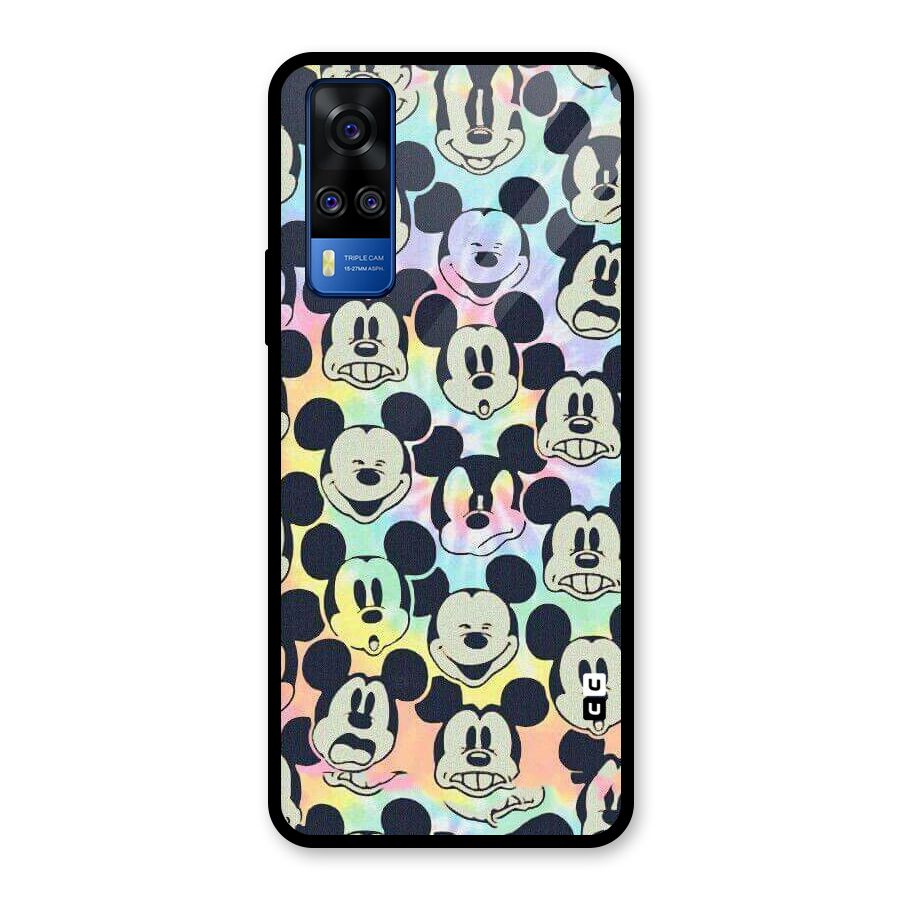 Fun Rainbow Faces Glass Back Case for Vivo Y31