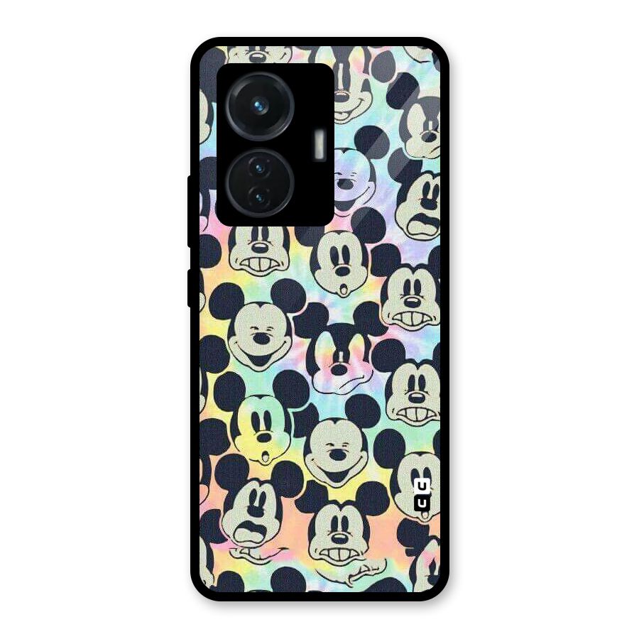 Fun Rainbow Faces Glass Back Case for iQOO Z6 44W