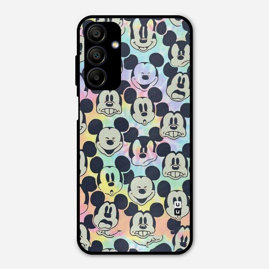 Fun Rainbow Faces Metal Back Case for Galaxy A15 5G