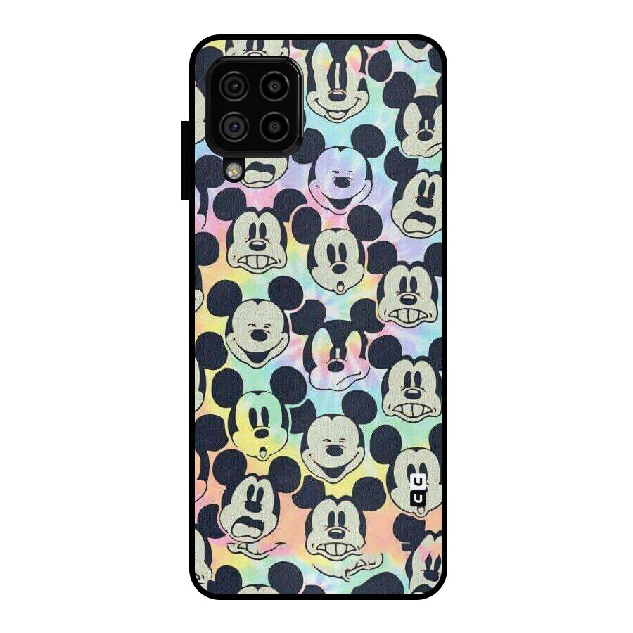 Fun Rainbow Faces Metal Back Case for Galaxy A22 4G
