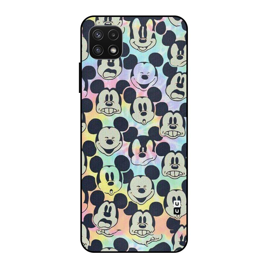 Fun Rainbow Faces Metal Back Case for Galaxy A22 5G