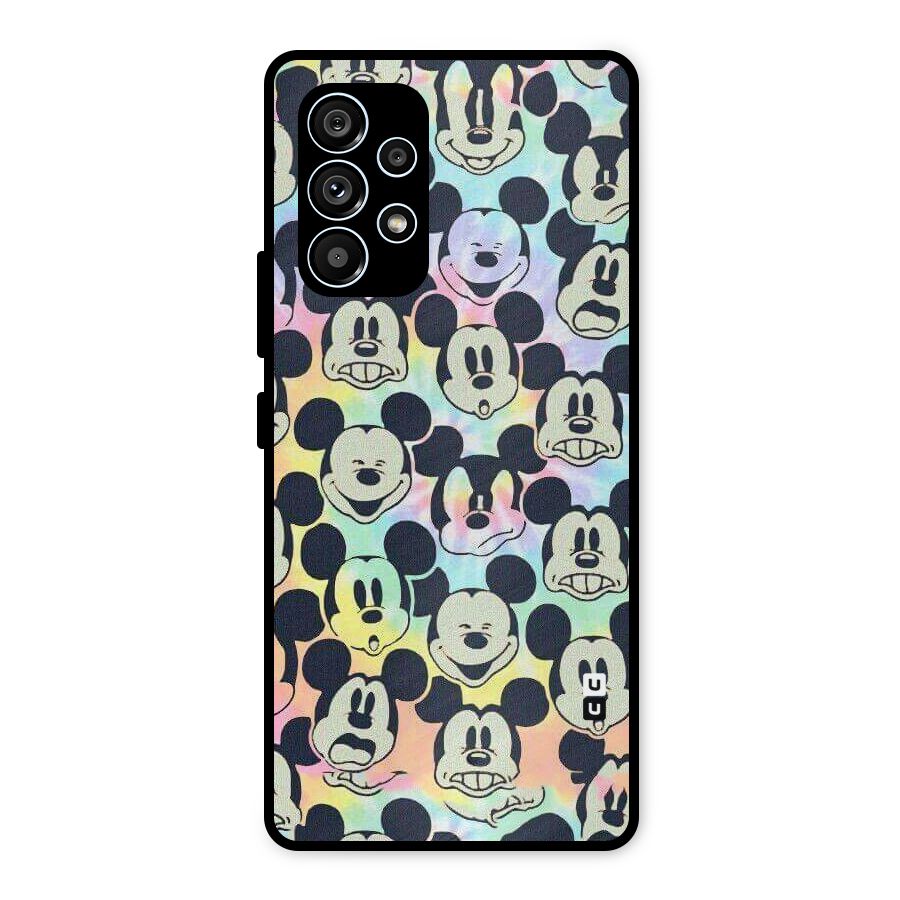 Fun Rainbow Faces Metal Back Case for Galaxy A53 5G