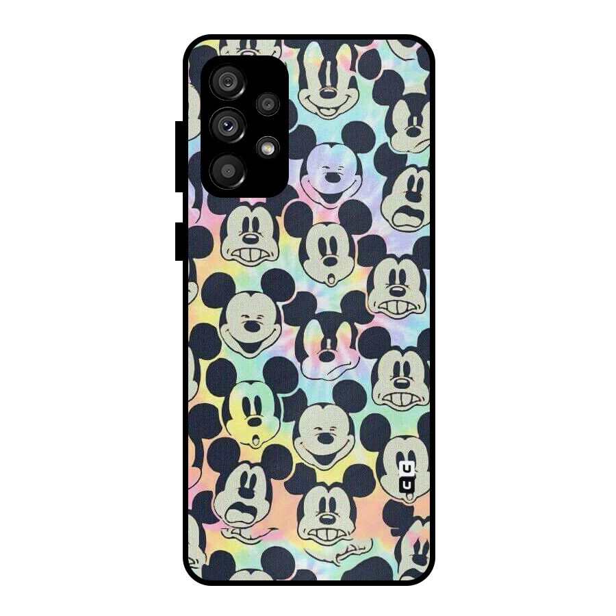 Fun Rainbow Faces Metal Back Case for Galaxy A73 5G