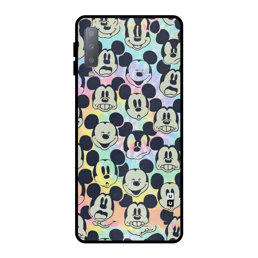 Fun Rainbow Faces Metal Back Case for Galaxy A7 (2018)