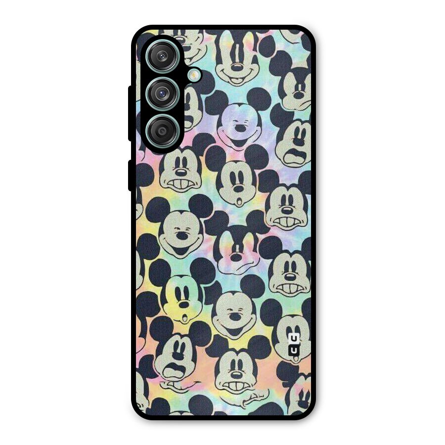 Fun Rainbow Faces Metal Back Case for Galaxy M55 5G