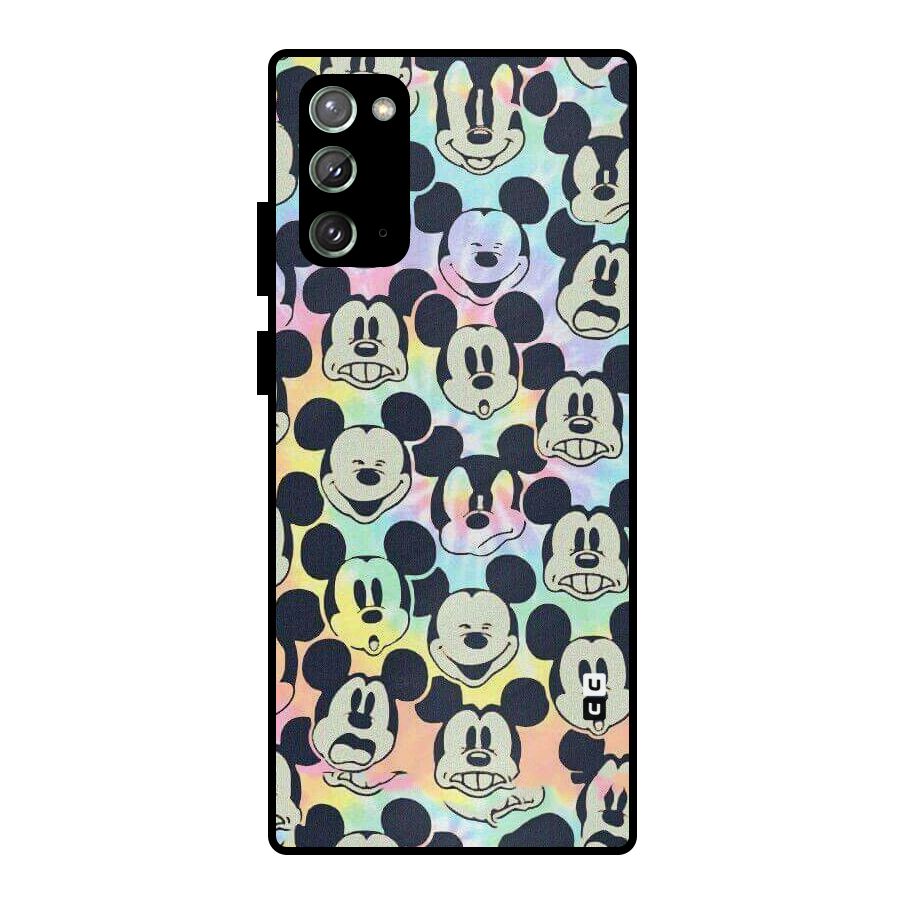 Fun Rainbow Faces Metal Back Case for Galaxy Note 20