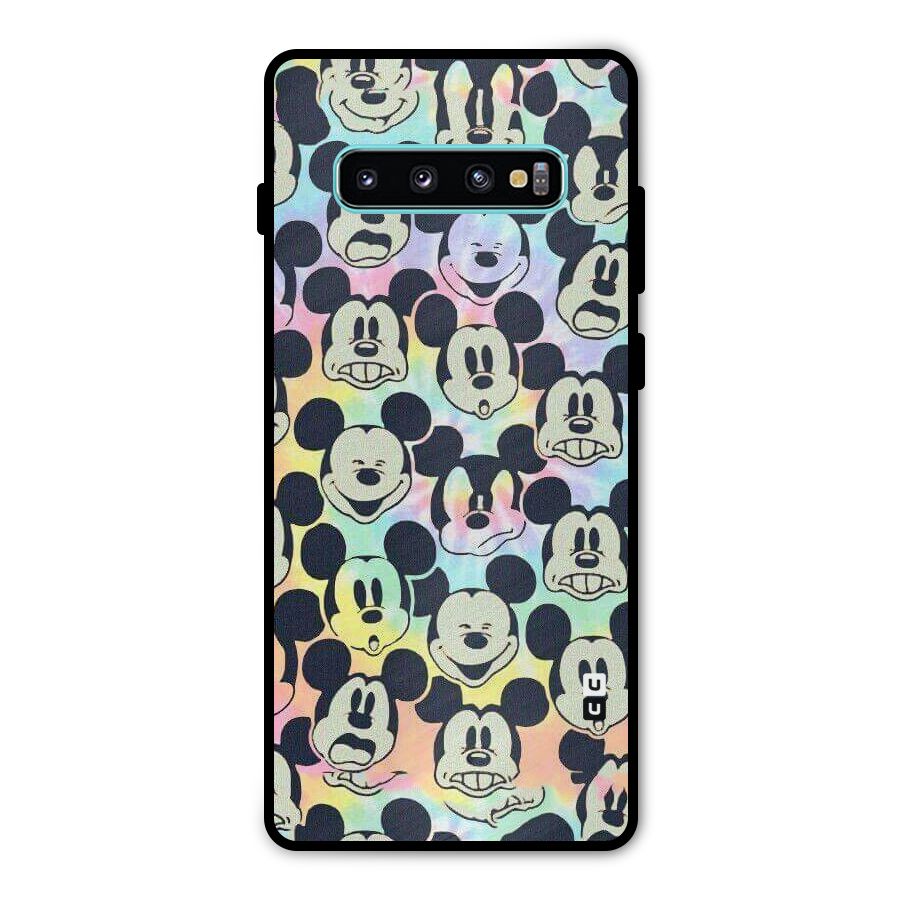 Fun Rainbow Faces Metal Back Case for Galaxy S10 Plus