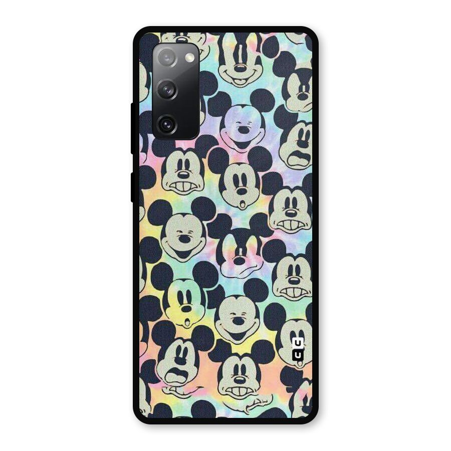 Fun Rainbow Faces Metal Back Case for Galaxy S20 FE 5G