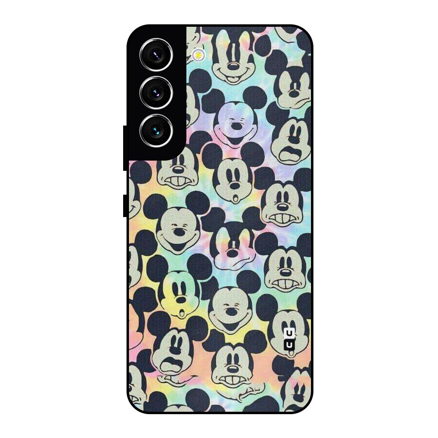 Fun Rainbow Faces Metal Back Case for Galaxy S22 5G