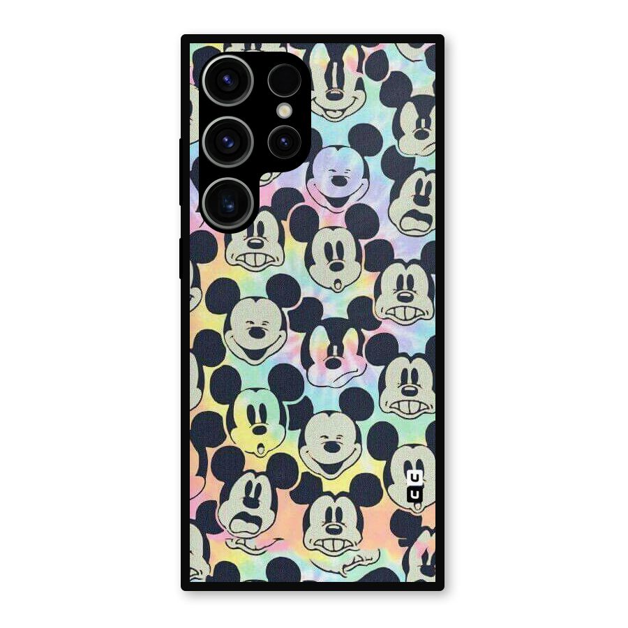 Fun Rainbow Faces Metal Back Case for Galaxy S23 Ultra