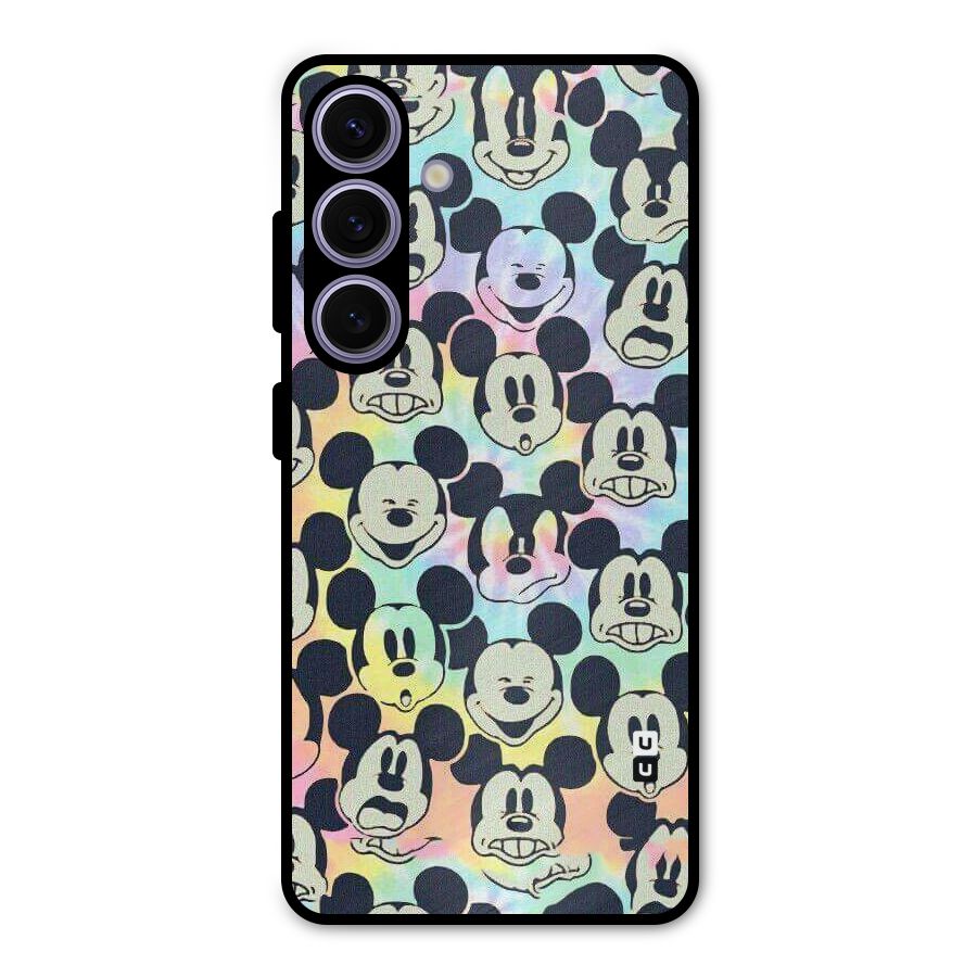 Fun Rainbow Faces Metal Back Case for Galaxy S24