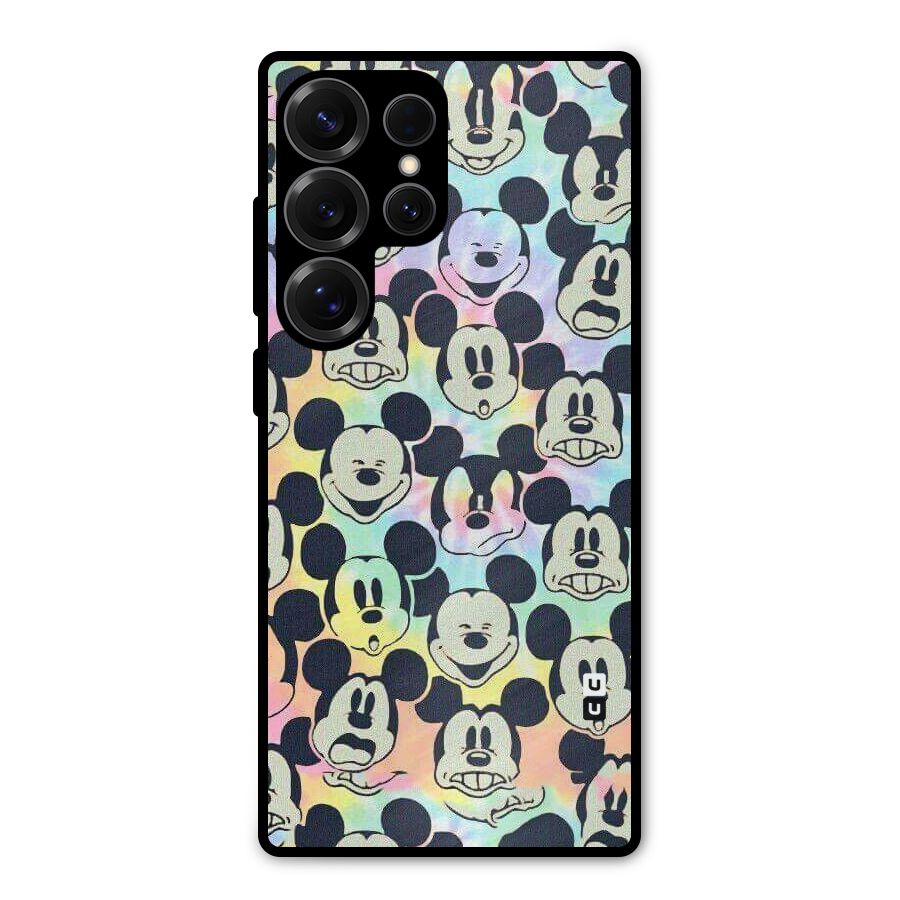 Fun Rainbow Faces Metal Back Case for Galaxy S25 Ultra