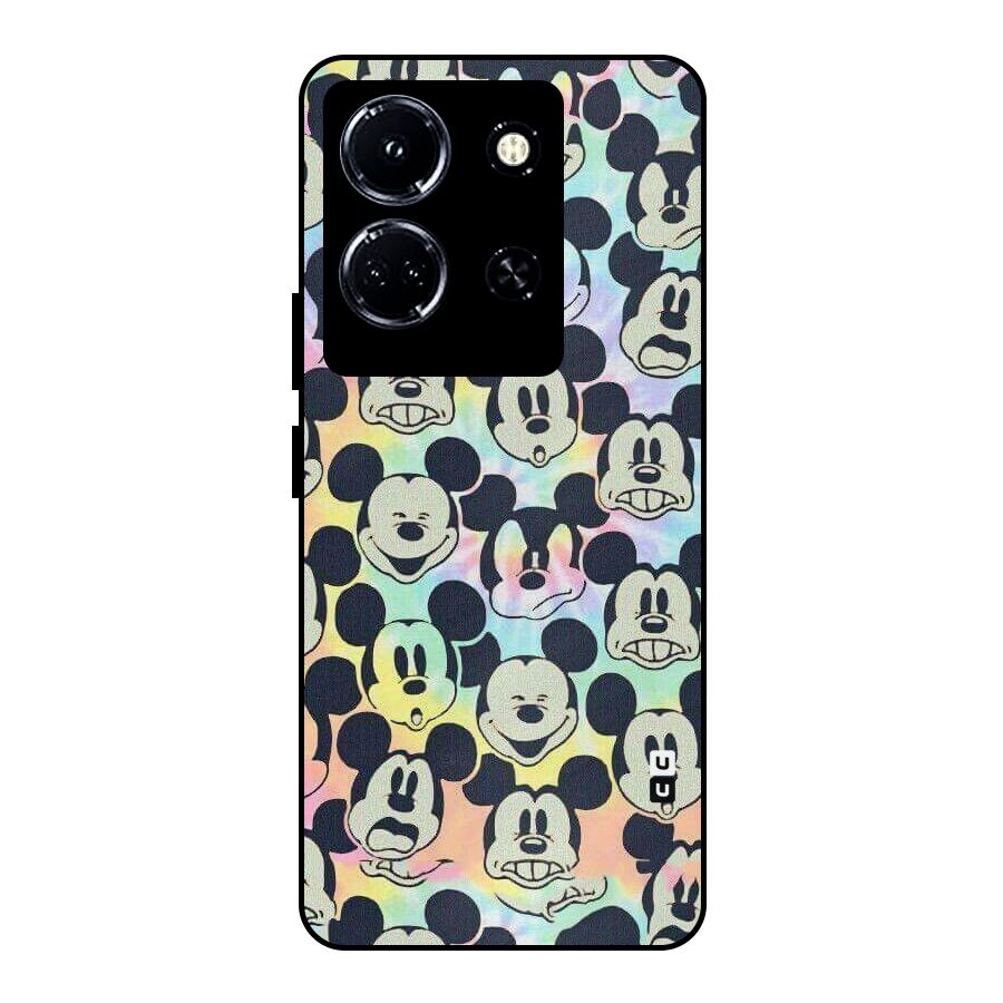 Fun Rainbow Faces Metal Back Case for Infinix Note 30 5G