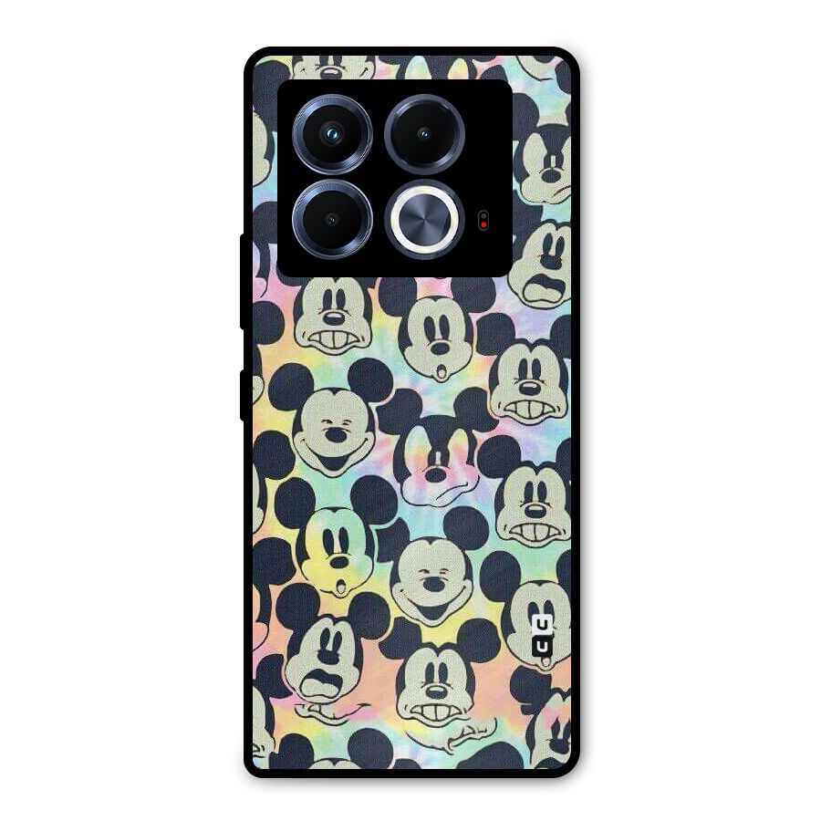 Fun Rainbow Faces Metal Back Case for Infinix Note 40 5G