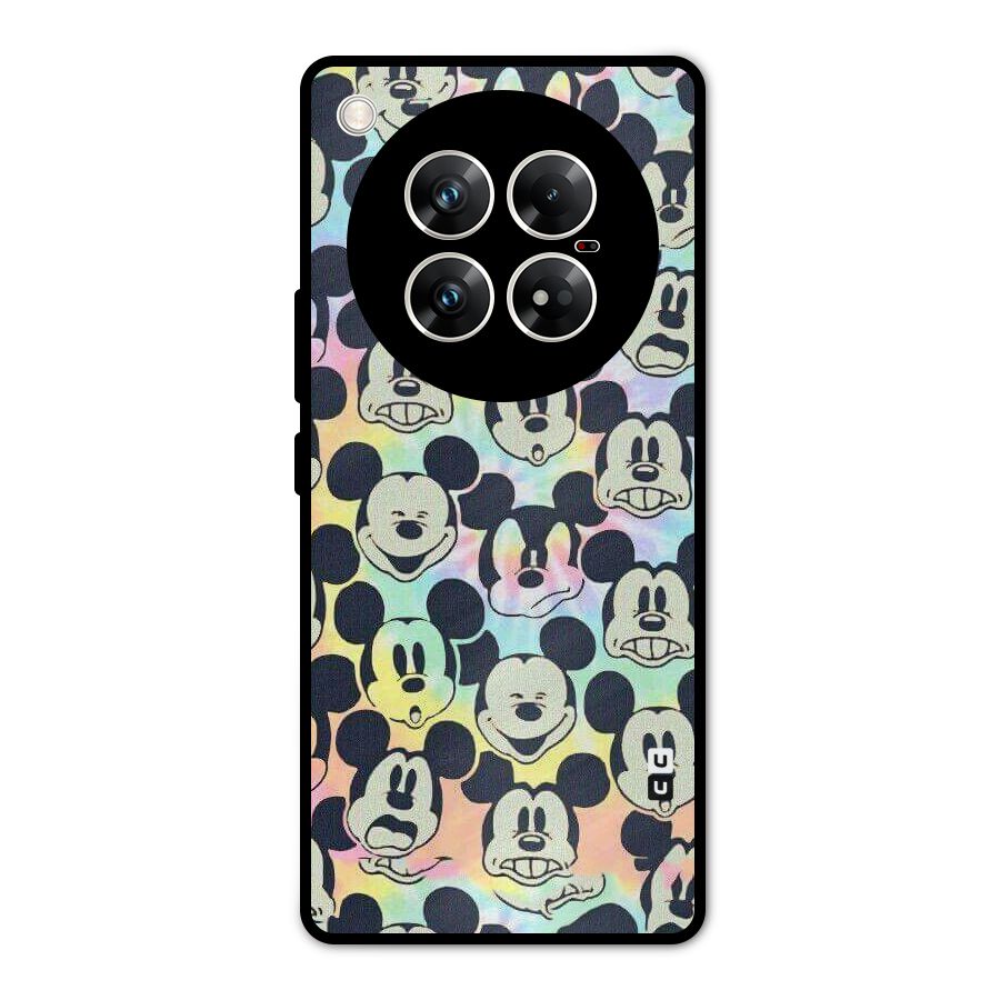 Fun Rainbow Faces Metal Back Case for Infinix Zero 40 5G