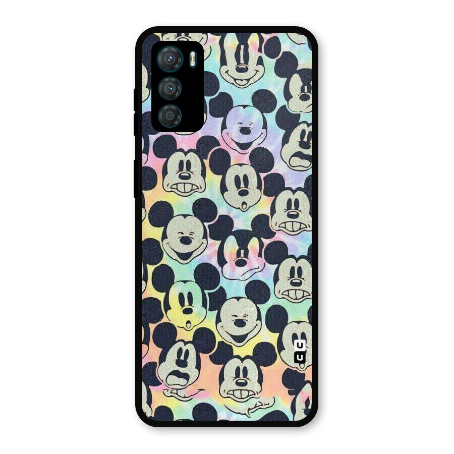 Fun Rainbow Faces Metal Back Case for Moto G42