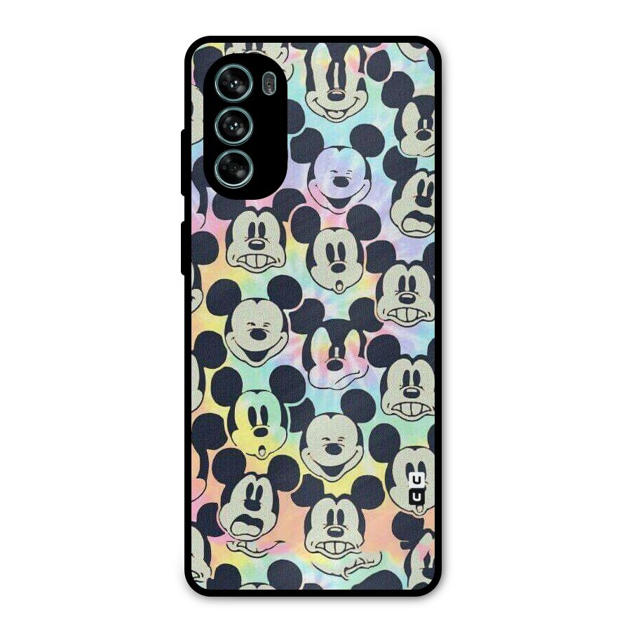 Fun Rainbow Faces Metal Back Case for Moto G62