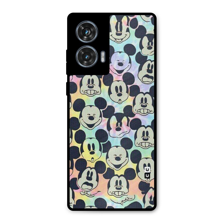 Fun Rainbow Faces Metal Back Case for Motorola Edge 50 Fusion