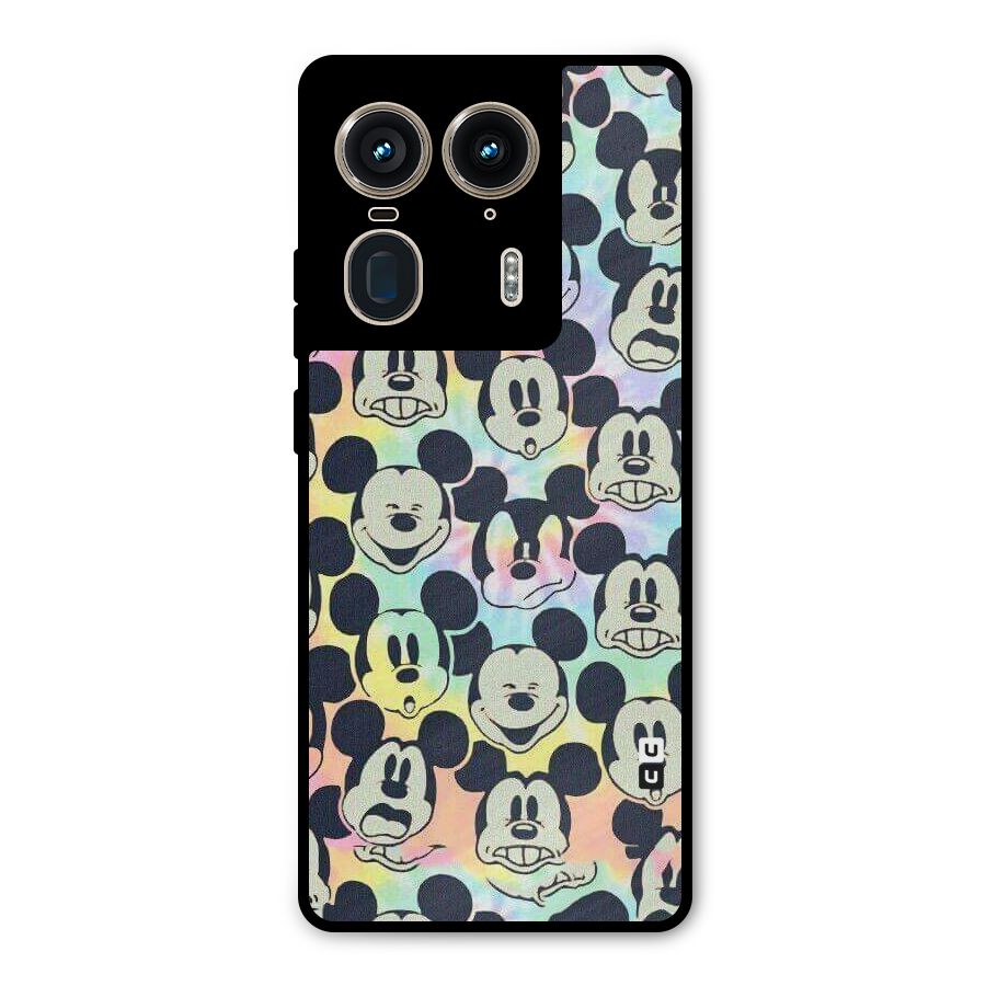 Fun Rainbow Faces Metal Back Case for Motorola Edge 50 Ultra
