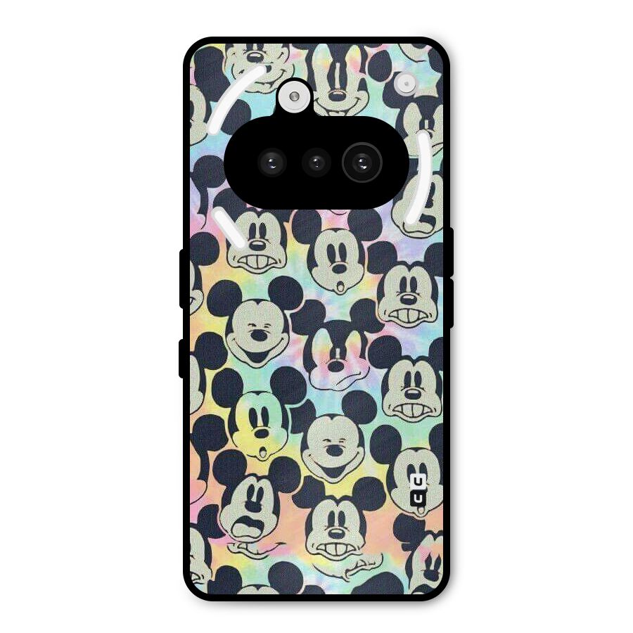 Fun Rainbow Faces Metal Back Case for Nothing Phone 3a