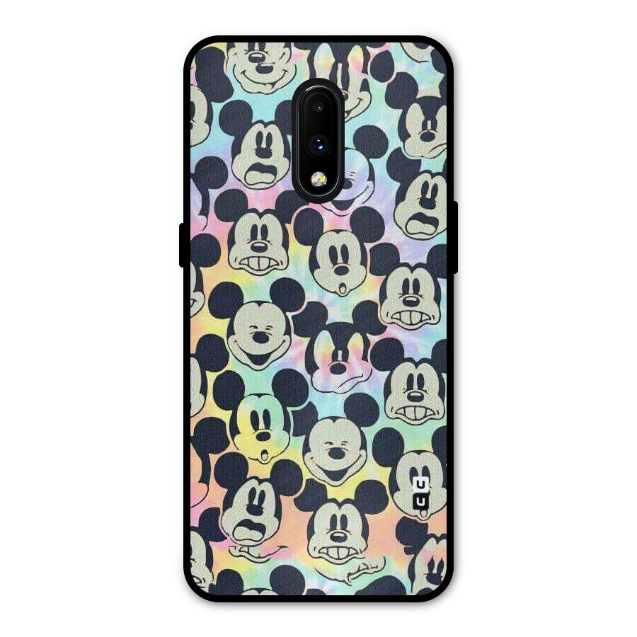Fun Rainbow Faces Metal Back Case for OnePlus 7