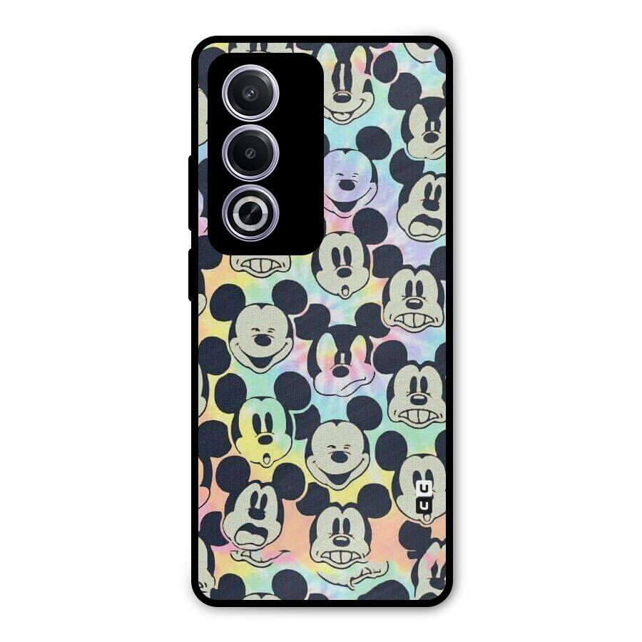 Fun Rainbow Faces Metal Back Case for Oppo A3 Pro