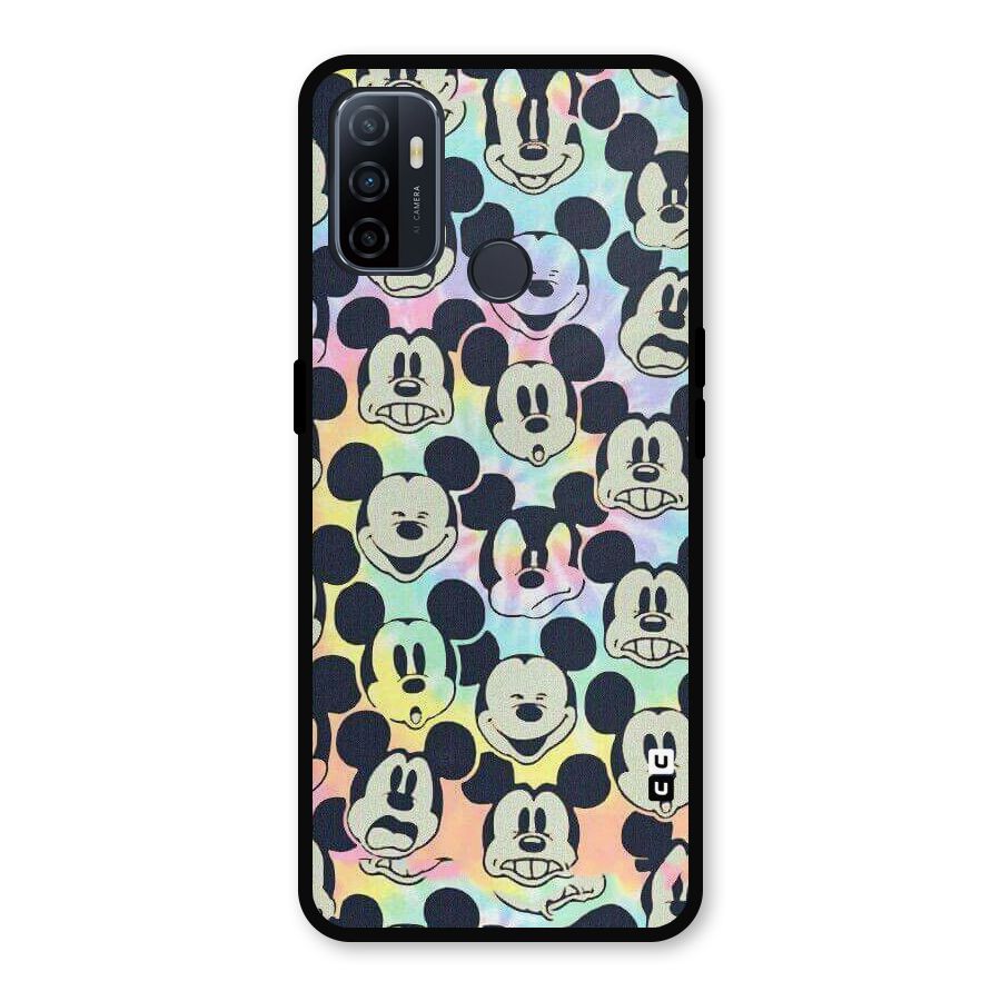 Fun Rainbow Faces Metal Back Case for Oppo A53