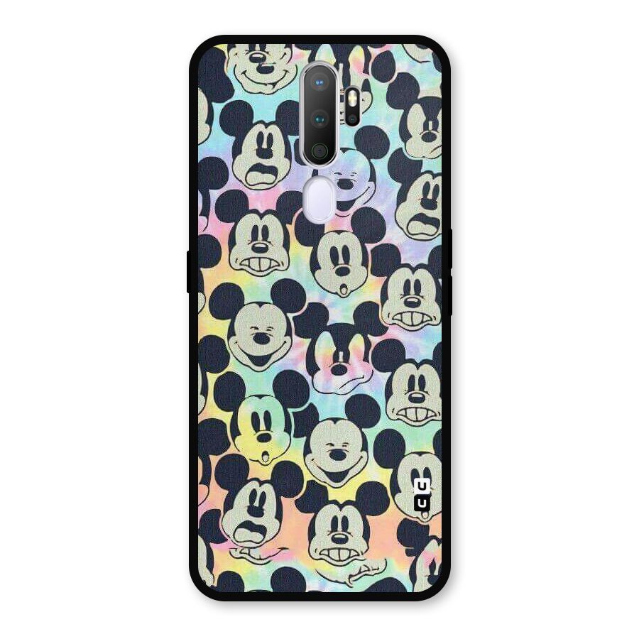 Fun Rainbow Faces Metal Back Case for Oppo A9 (2020)