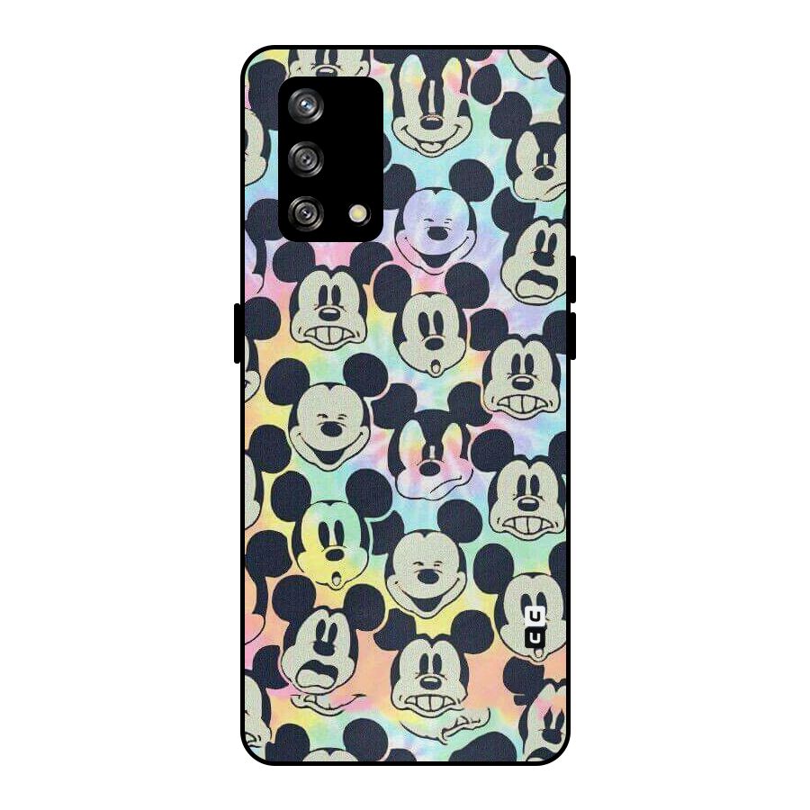 Fun Rainbow Faces Metal Back Case for Oppo F19