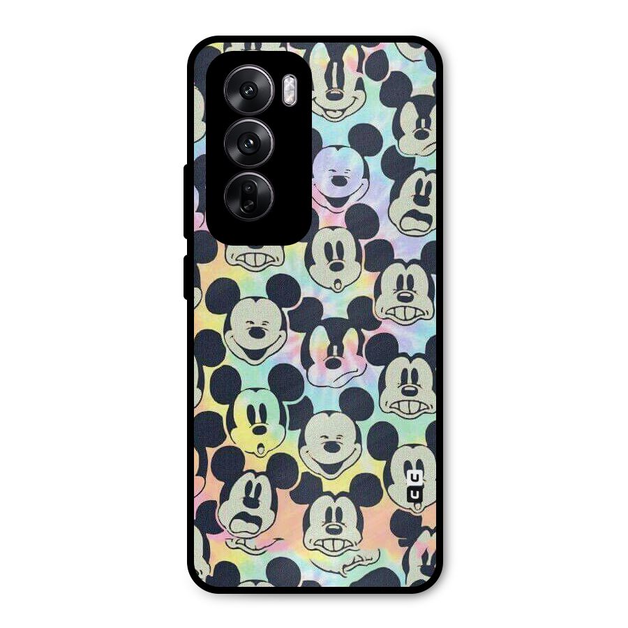 Fun Rainbow Faces Metal Back Case for Oppo Reno12