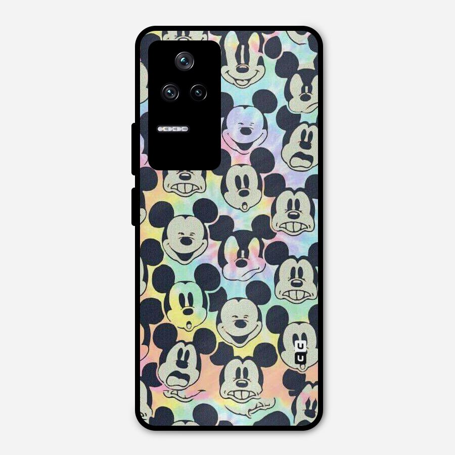 Fun Rainbow Faces Metal Back Case for Poco F4 5G