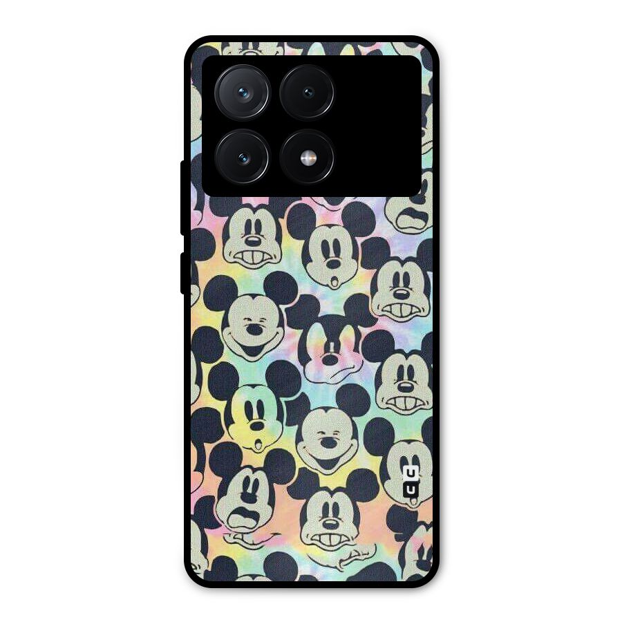 Fun Rainbow Faces Metal Back Case for Poco X6 Pro