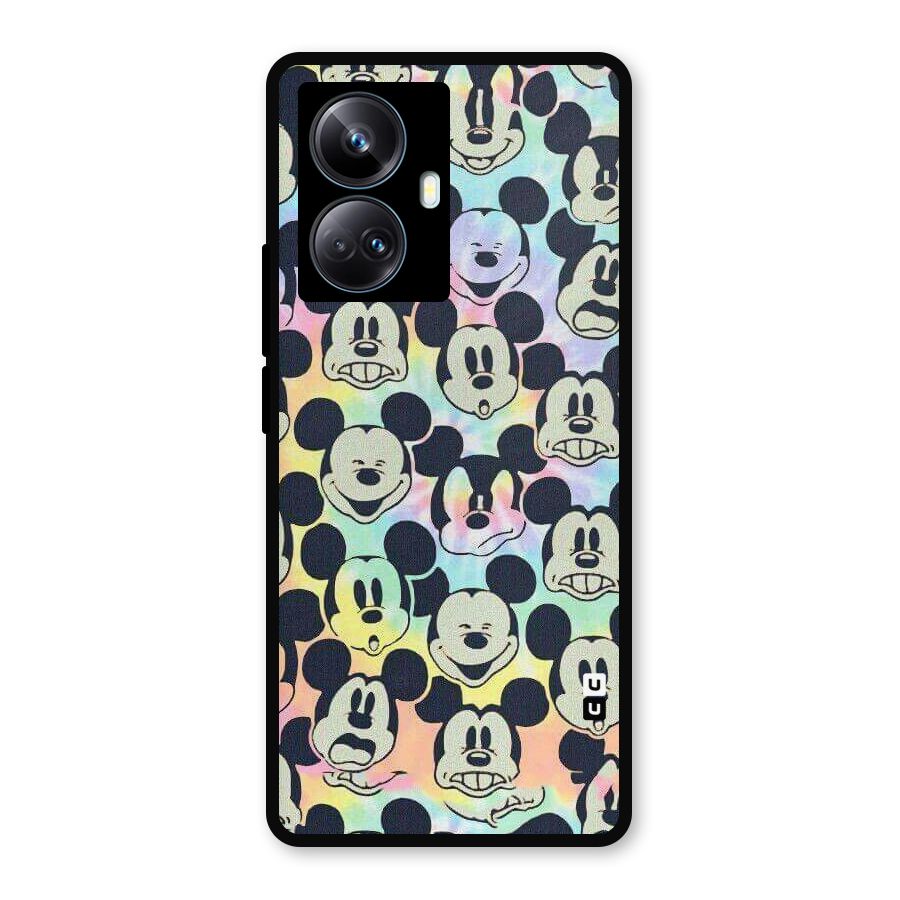 Fun Rainbow Faces Metal Back Case for Realme 10 Pro Plus
