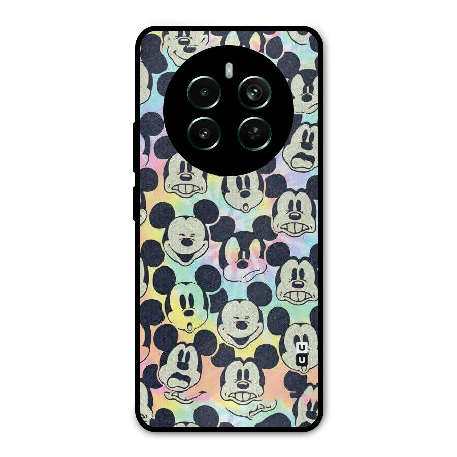 Fun Rainbow Faces Metal Back Case for Realme 12 Pro Plus