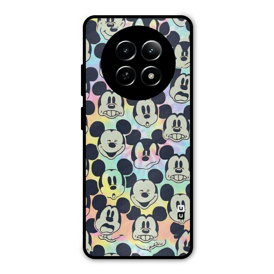 Fun Rainbow Faces Metal Back Case for Realme 12x 5G