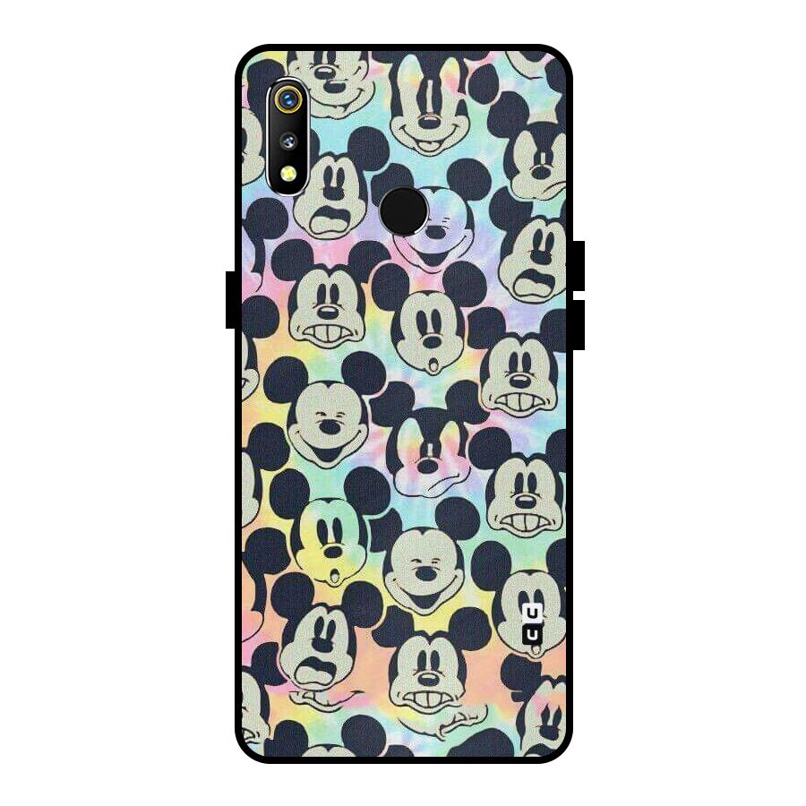 Fun Rainbow Faces Metal Back Case for Realme 3