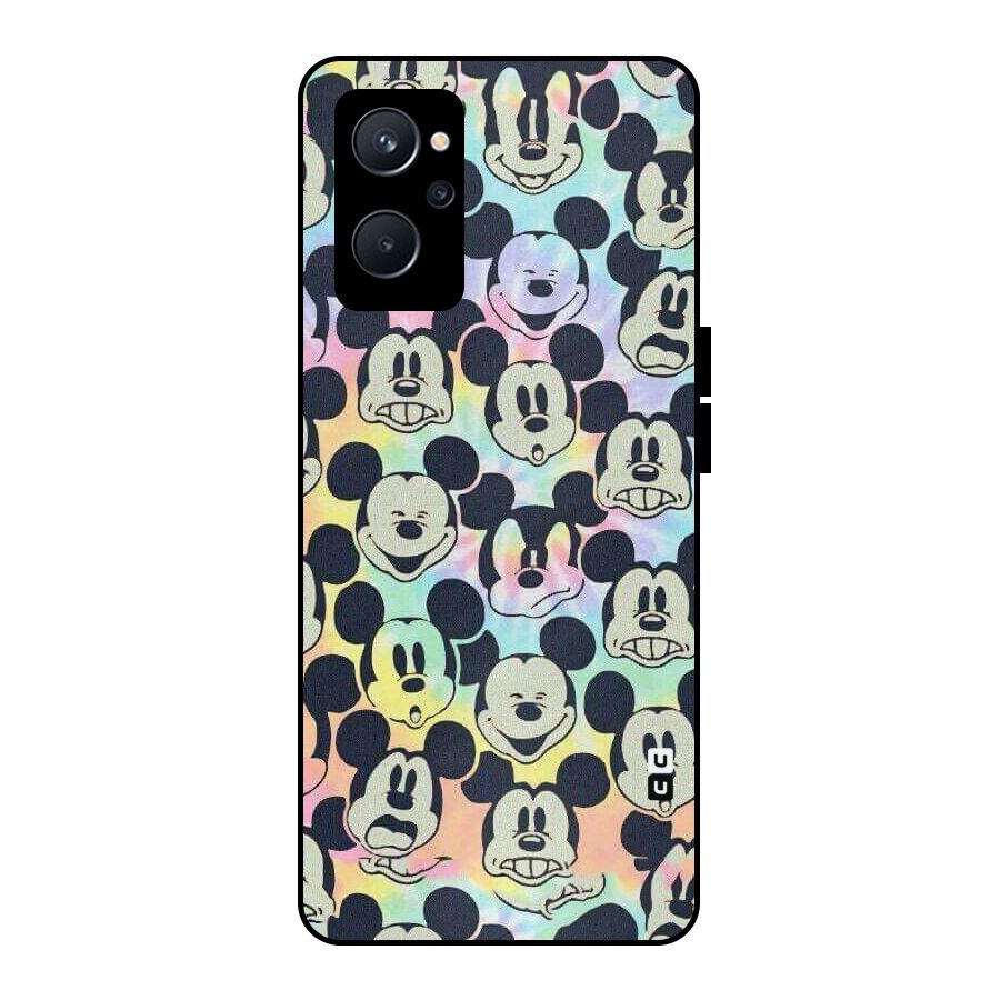 Fun Rainbow Faces Metal Back Case for Realme 9i 5G