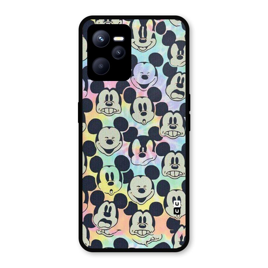 Fun Rainbow Faces Metal Back Case for Realme C35
