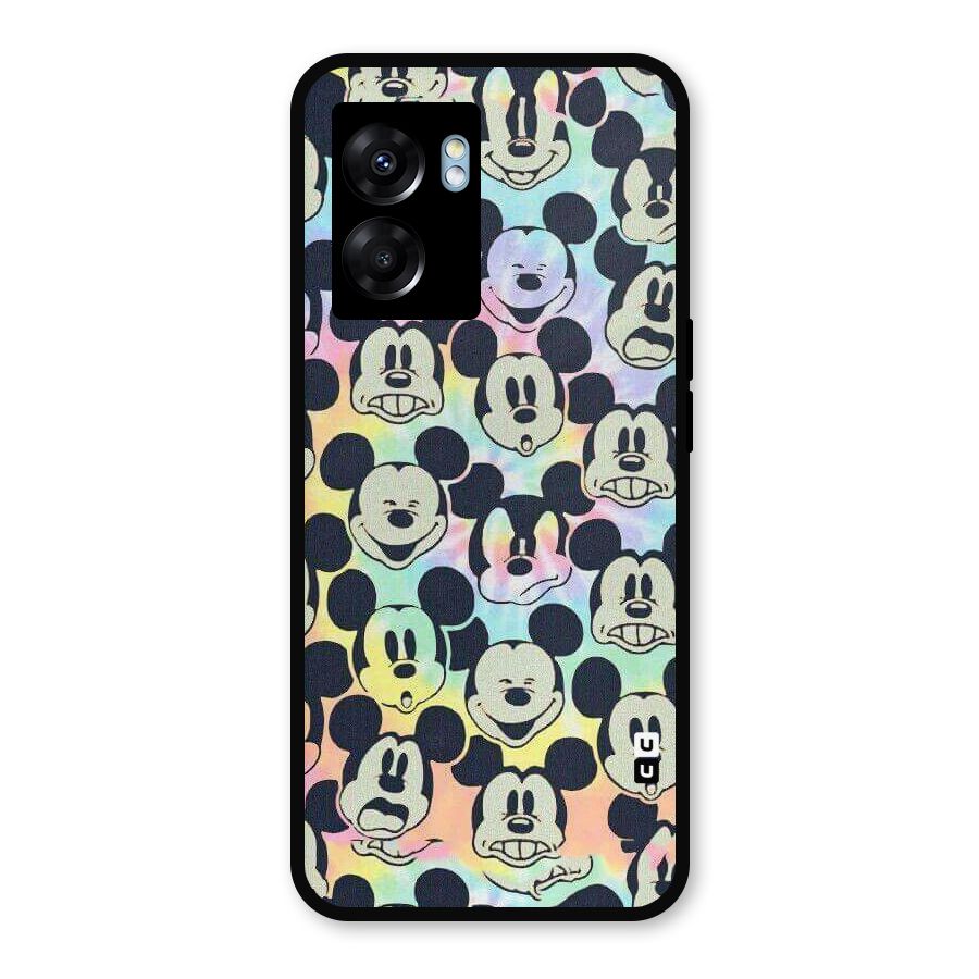 Fun Rainbow Faces Metal Back Case for Realme Narzo 50 5G