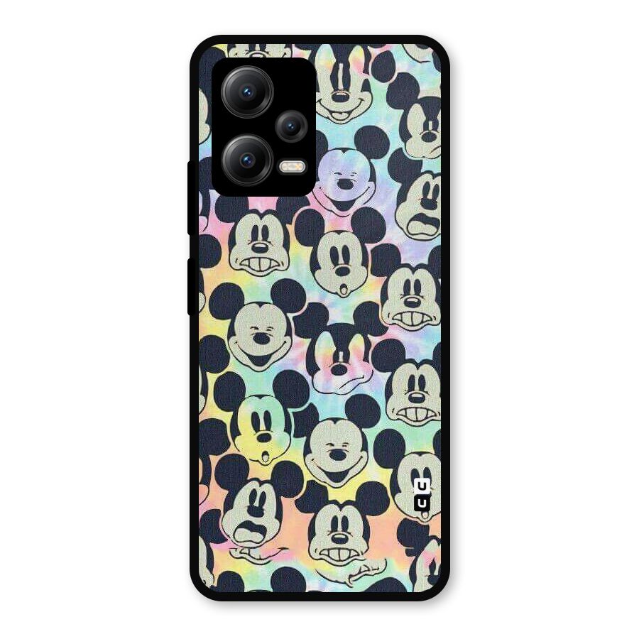 Fun Rainbow Faces Metal Back Case for Redmi Note 12 5G