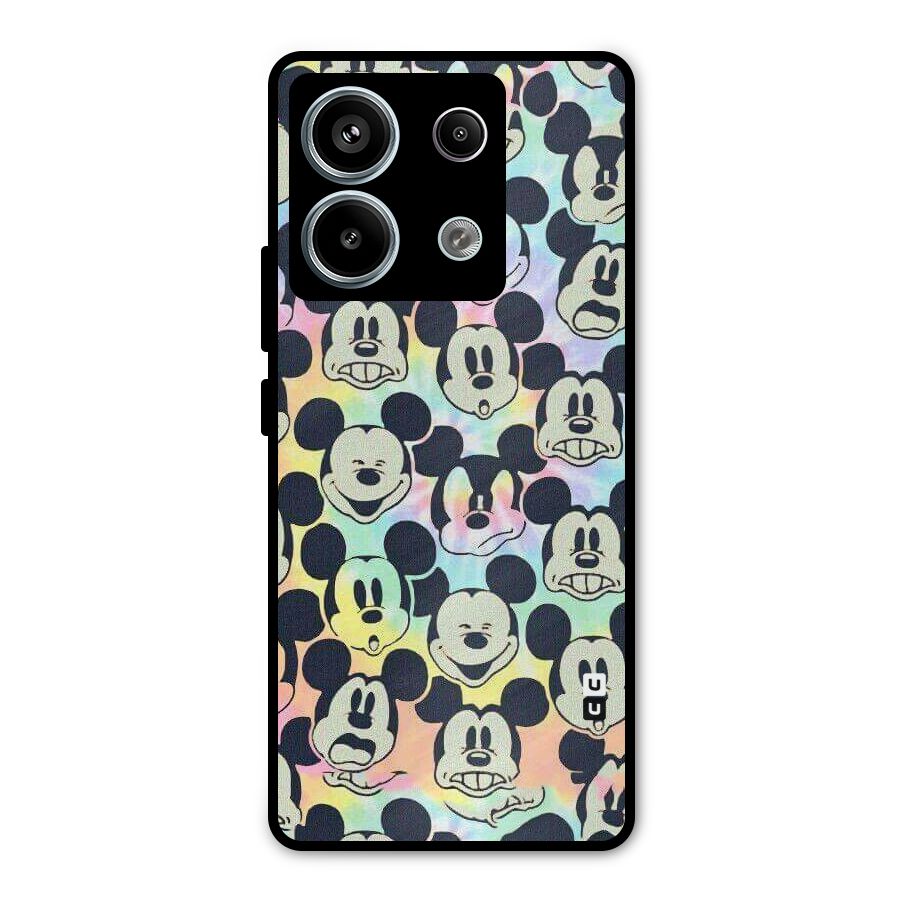 Fun Rainbow Faces Metal Back Case for Redmi Note 13 Pro 5G