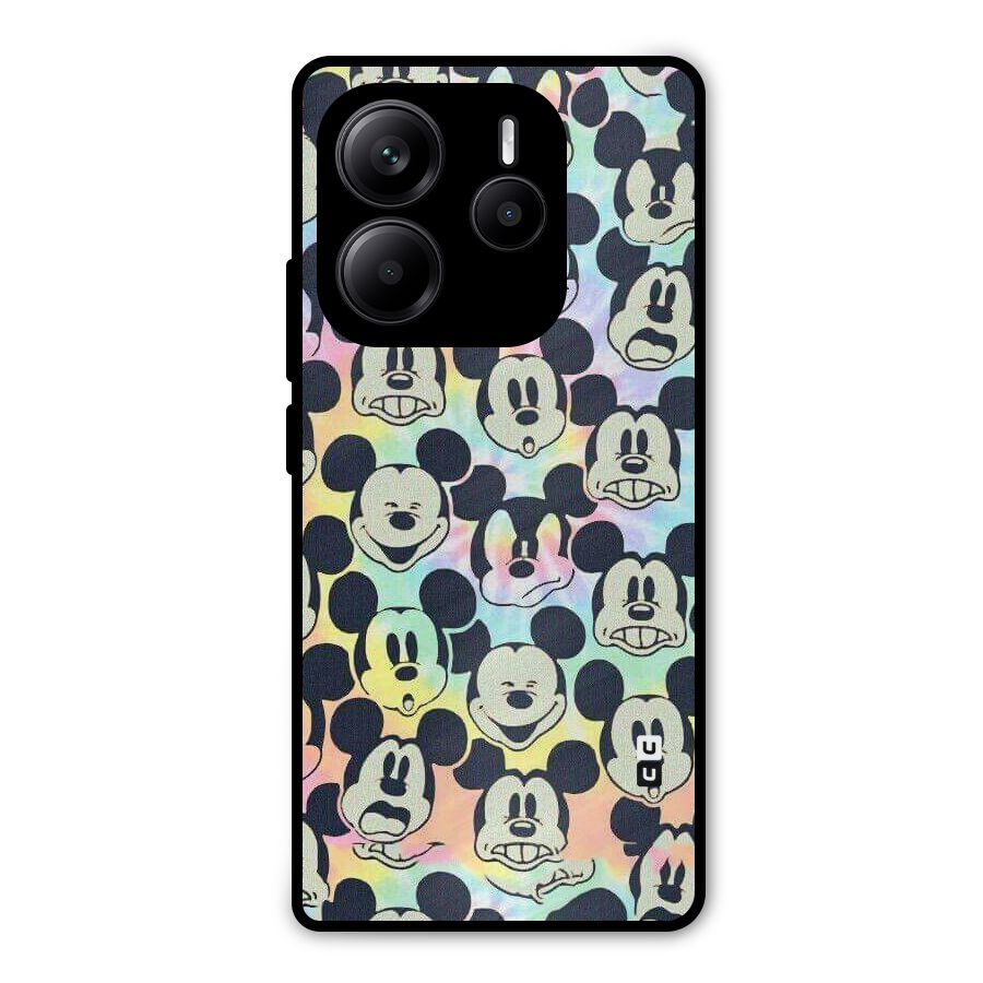 Fun Rainbow Faces Metal Back Case for Redmi Note 14 5G