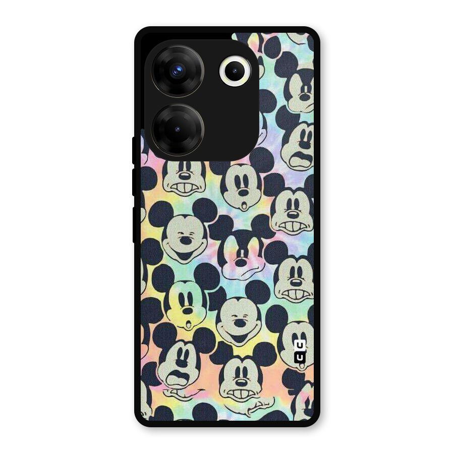 Fun Rainbow Faces Metal Back Case for Tecno Camon 20 Pro
