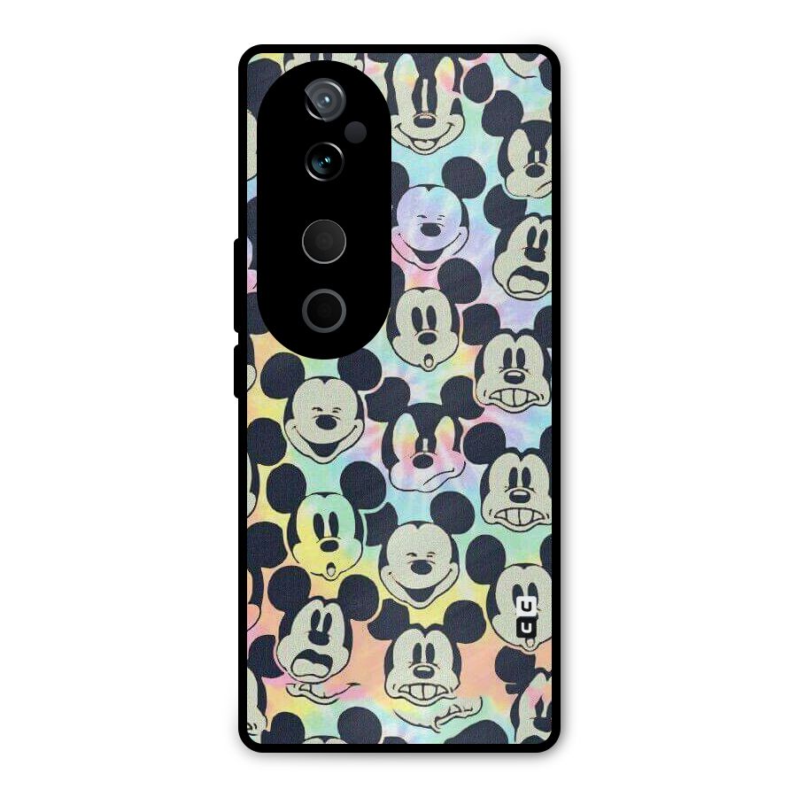 Fun Rainbow Faces Metal Back Case for Vivo T3 Ultra