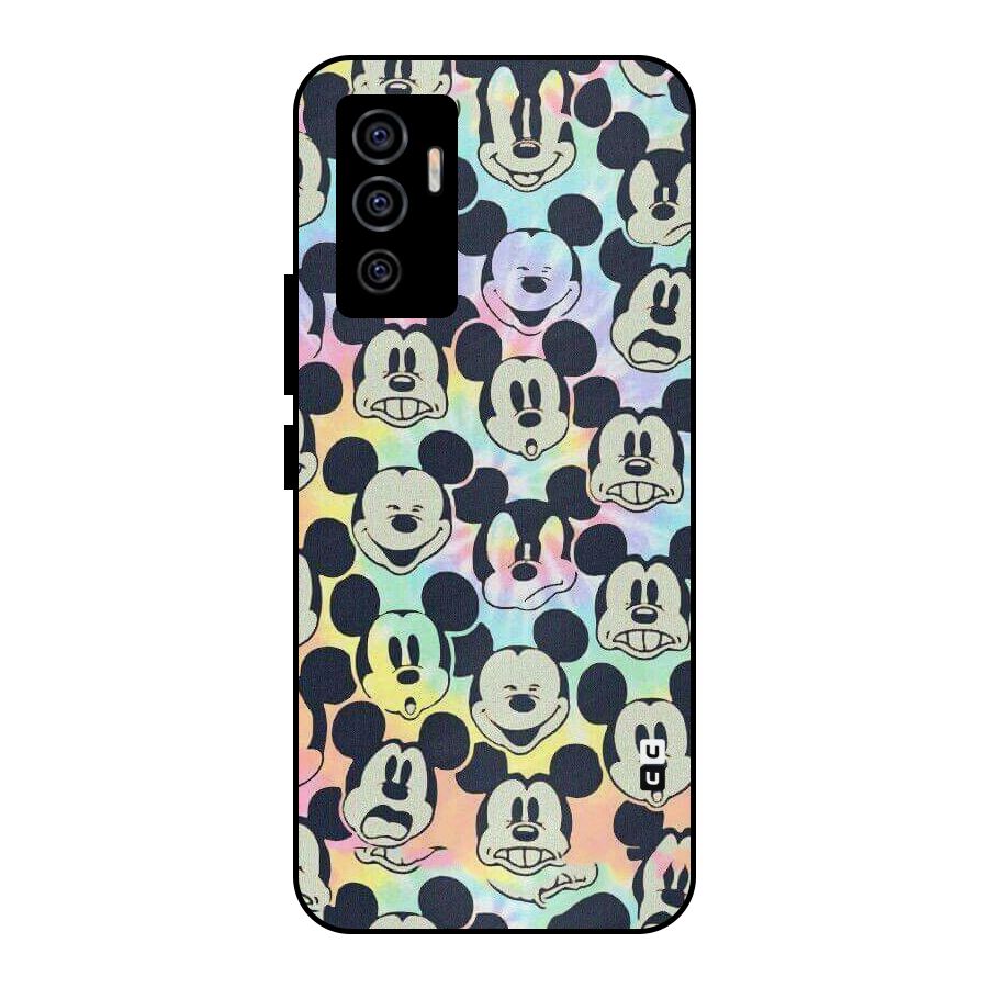 Fun Rainbow Faces Metal Back Case for Vivo V23e