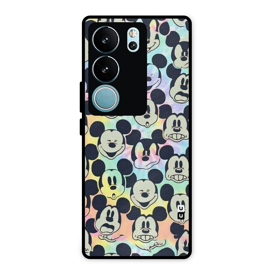 Fun Rainbow Faces Metal Back Case for Vivo V29