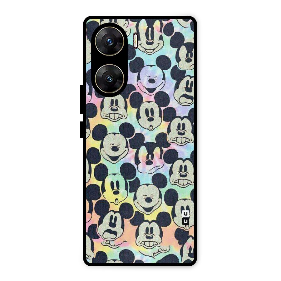Fun Rainbow Faces Metal Back Case for Vivo V29e