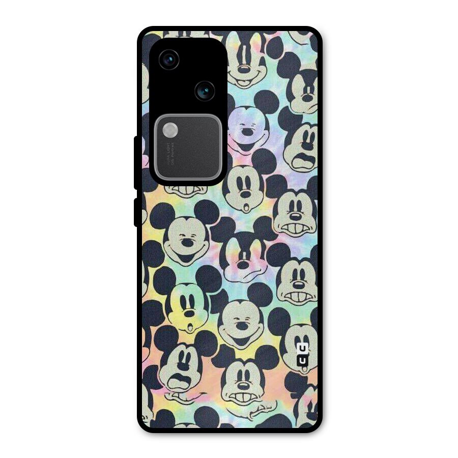 Fun Rainbow Faces Metal Back Case for Vivo V30