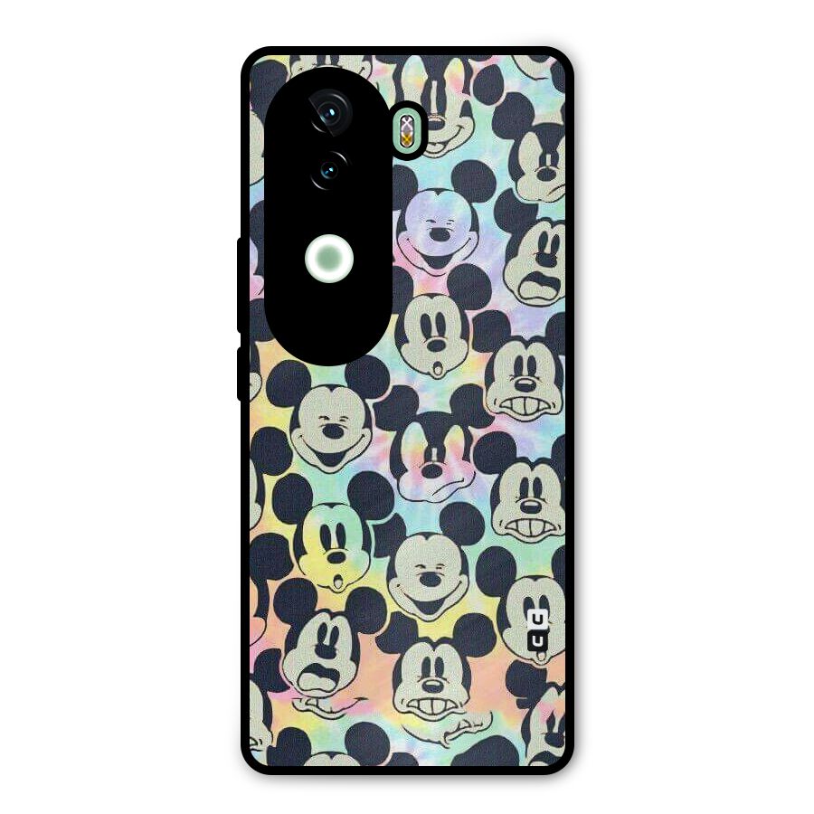 Fun Rainbow Faces Metal Back Case for Vivo V40e